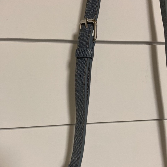 Vince Camuto Doty Quilted Leather Washed Denim Crossbody - Picture 5 of 13